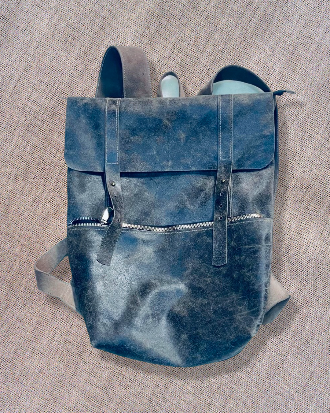 Backpack Leather Zip
