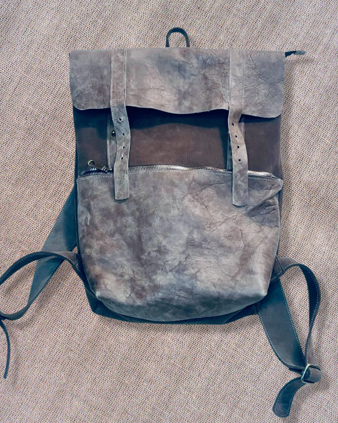 Backpack Leather Zip