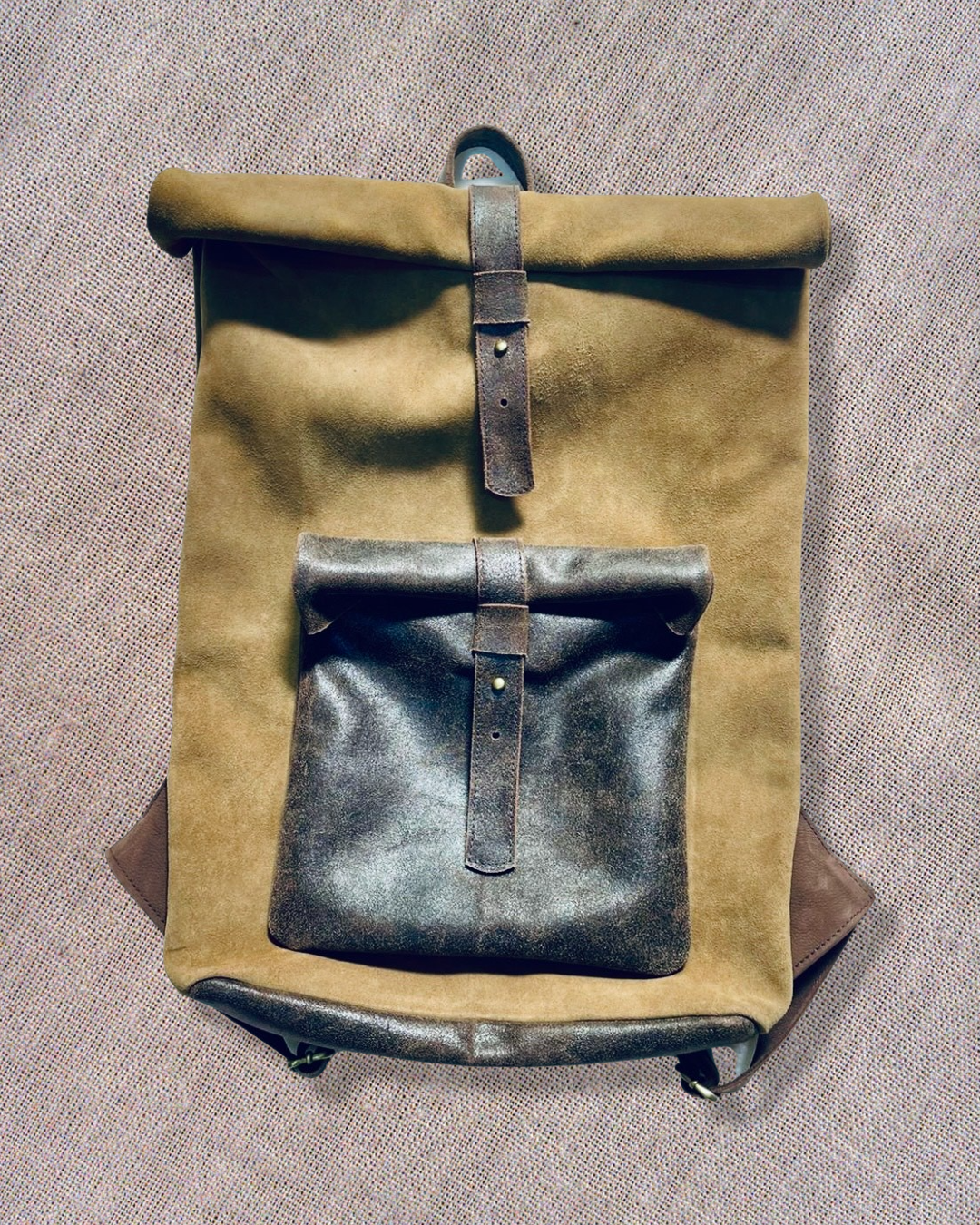 Backpack Leather Roll