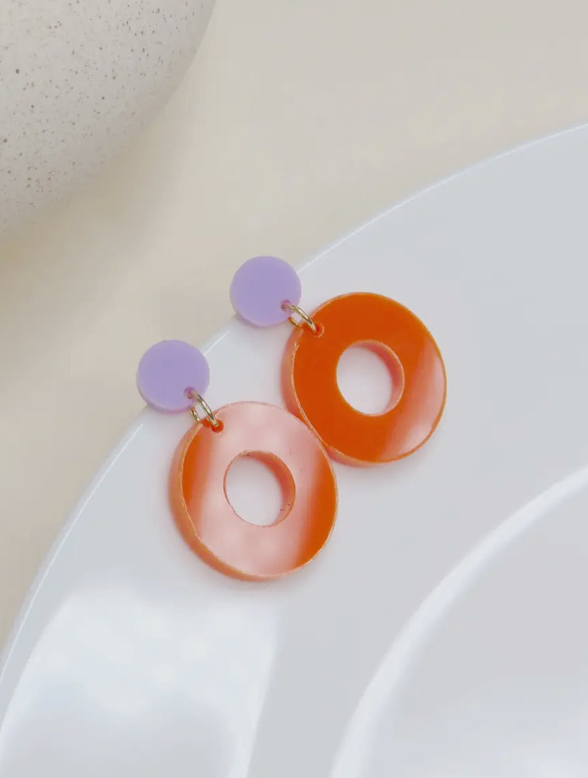 Earrings Colorful Circle