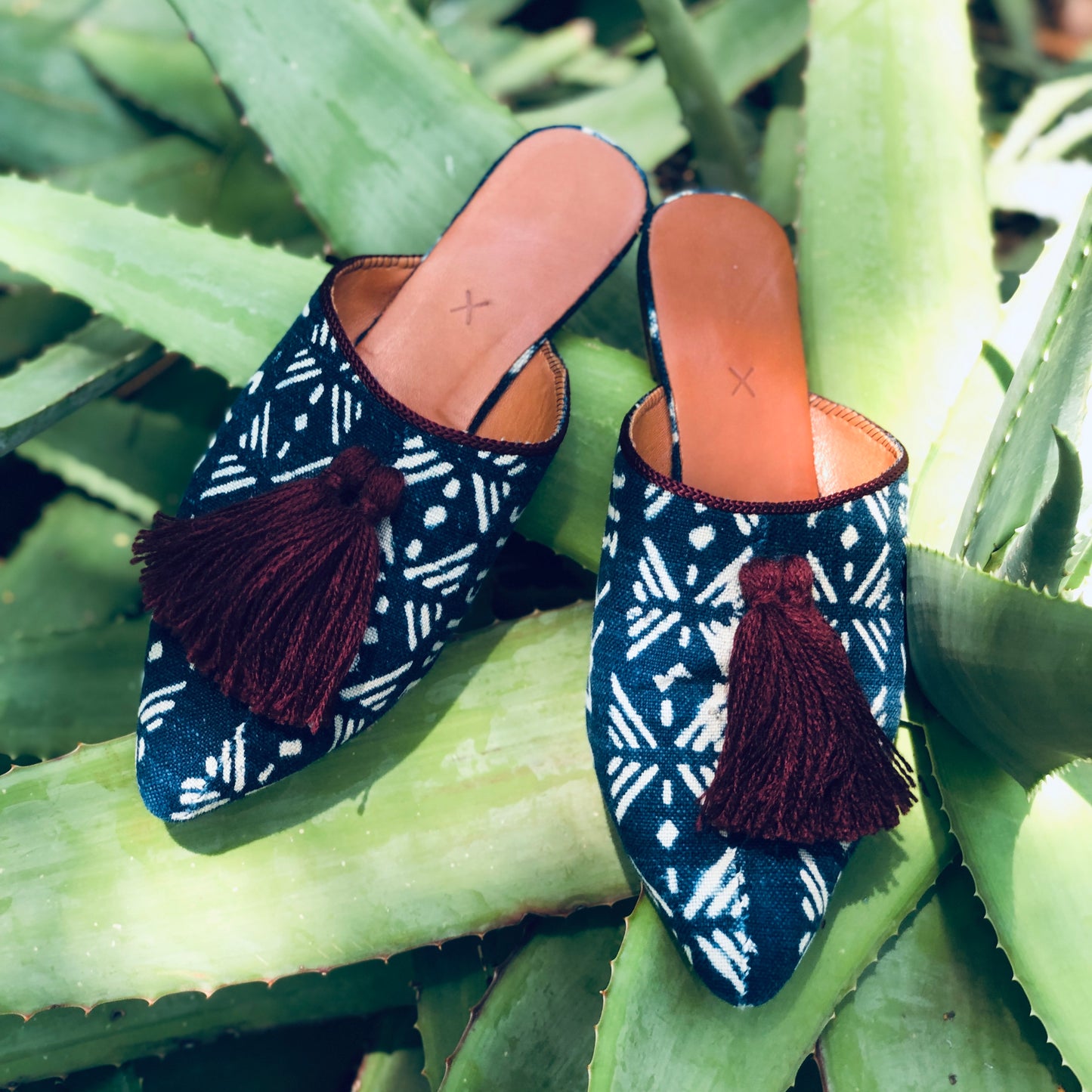Indigo Slippers - Upcycling