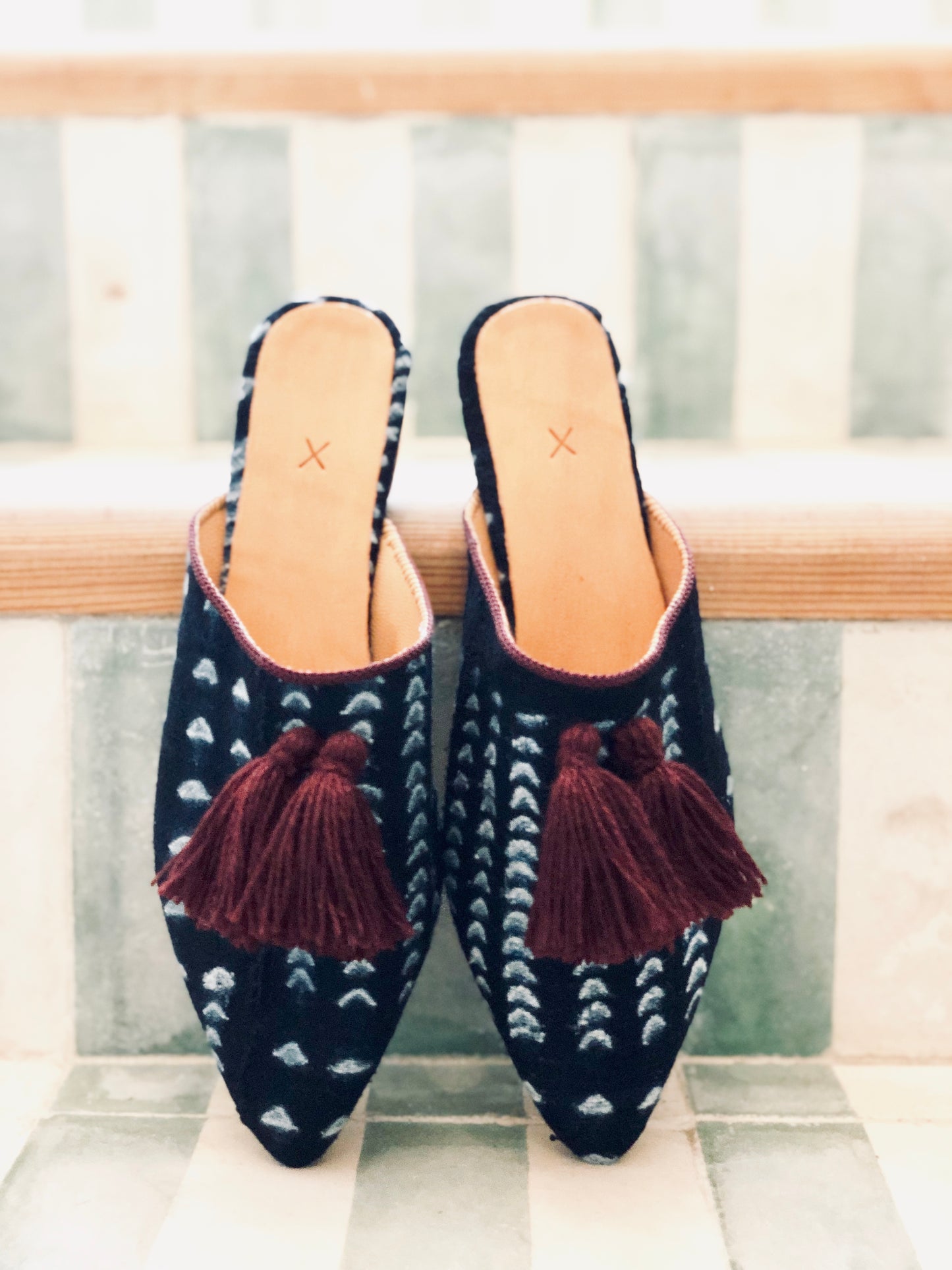 Indigo Slippers - Upcycling