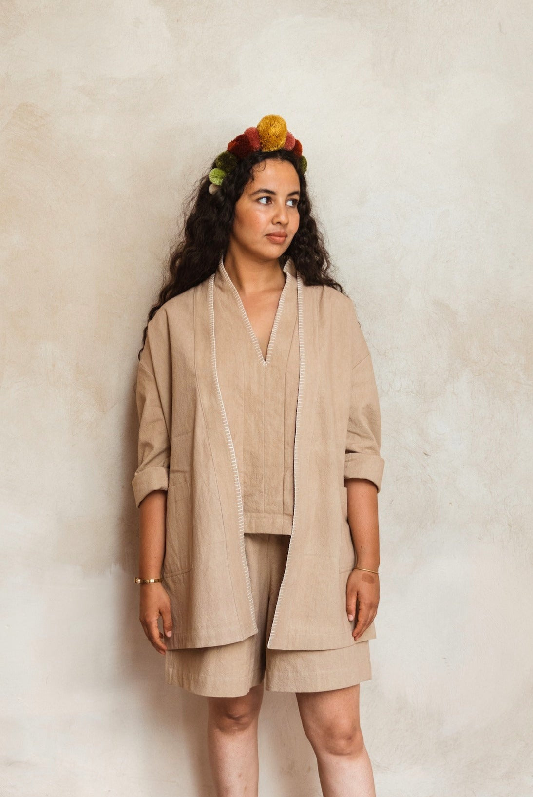 Kimono Jacket Salima Cotton with Hbik Embroidery